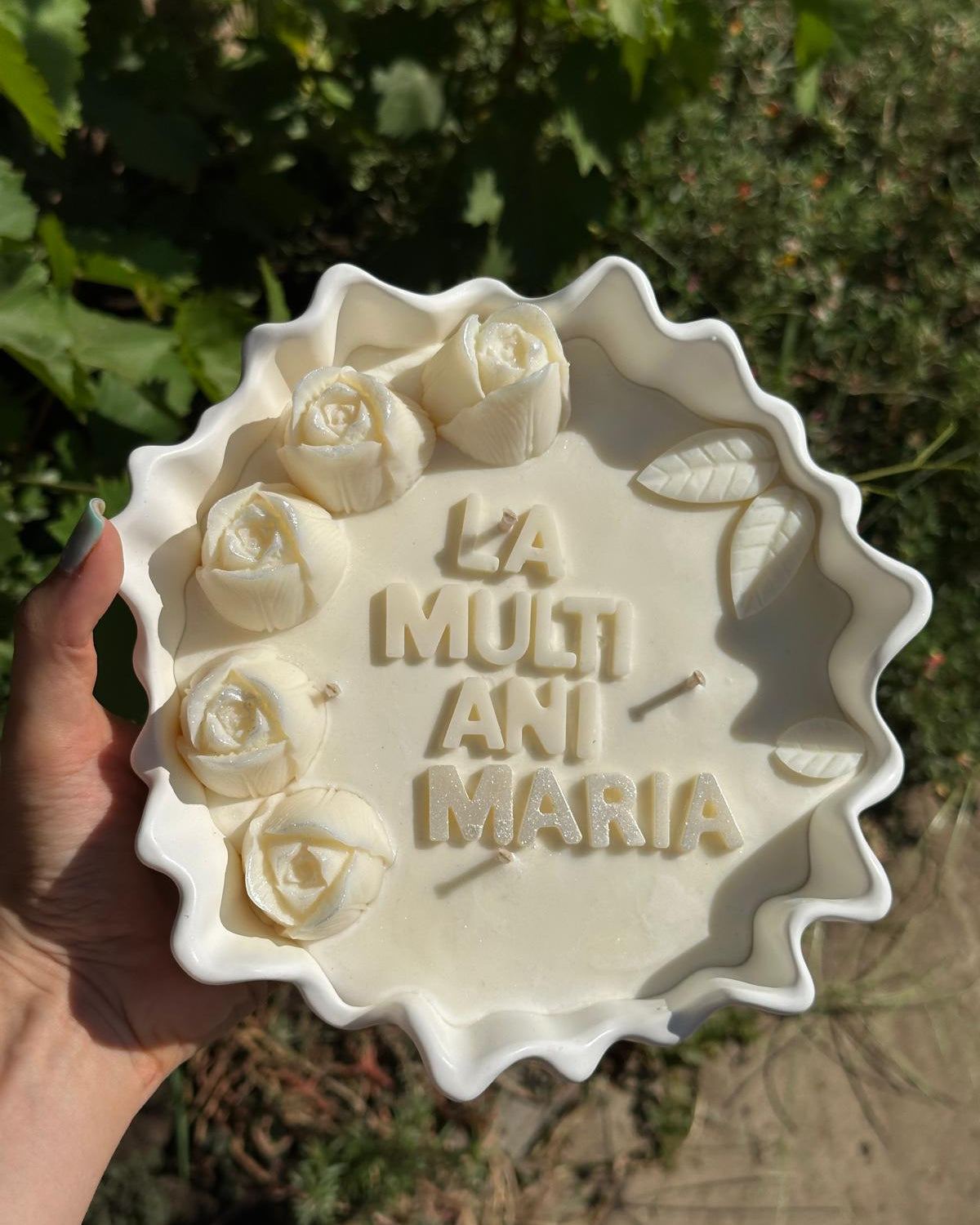 Lumânare în recipient - La mulți ani!