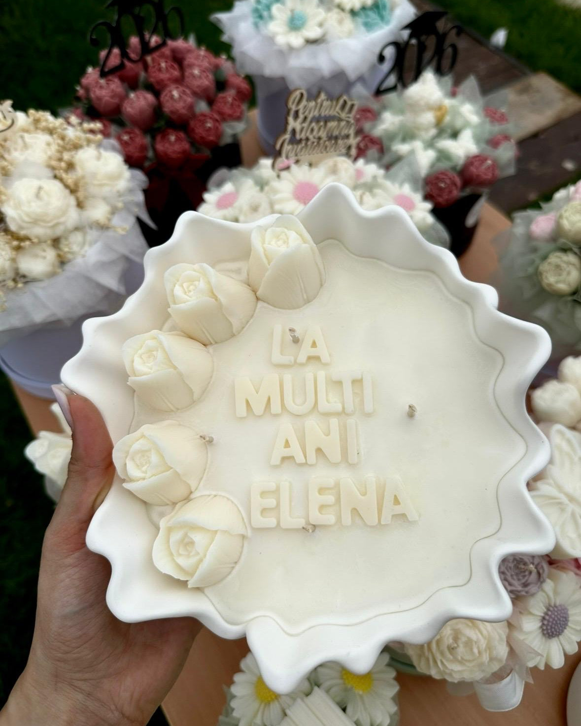 Lumânare în recipient - La mulți ani!